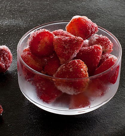 Organic Strawberries - washed, frozen